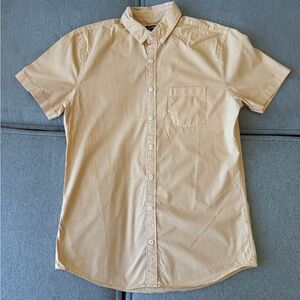 Express Men's Light Orange Short Sleeve Shirt - Medium Tall